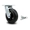 Service Caster 6 Inch Rubber on Steel Swivel Caster with Roller Bearing and Swivel Lock SCC SCC-30CS620-RSR-BSL - alternate 1